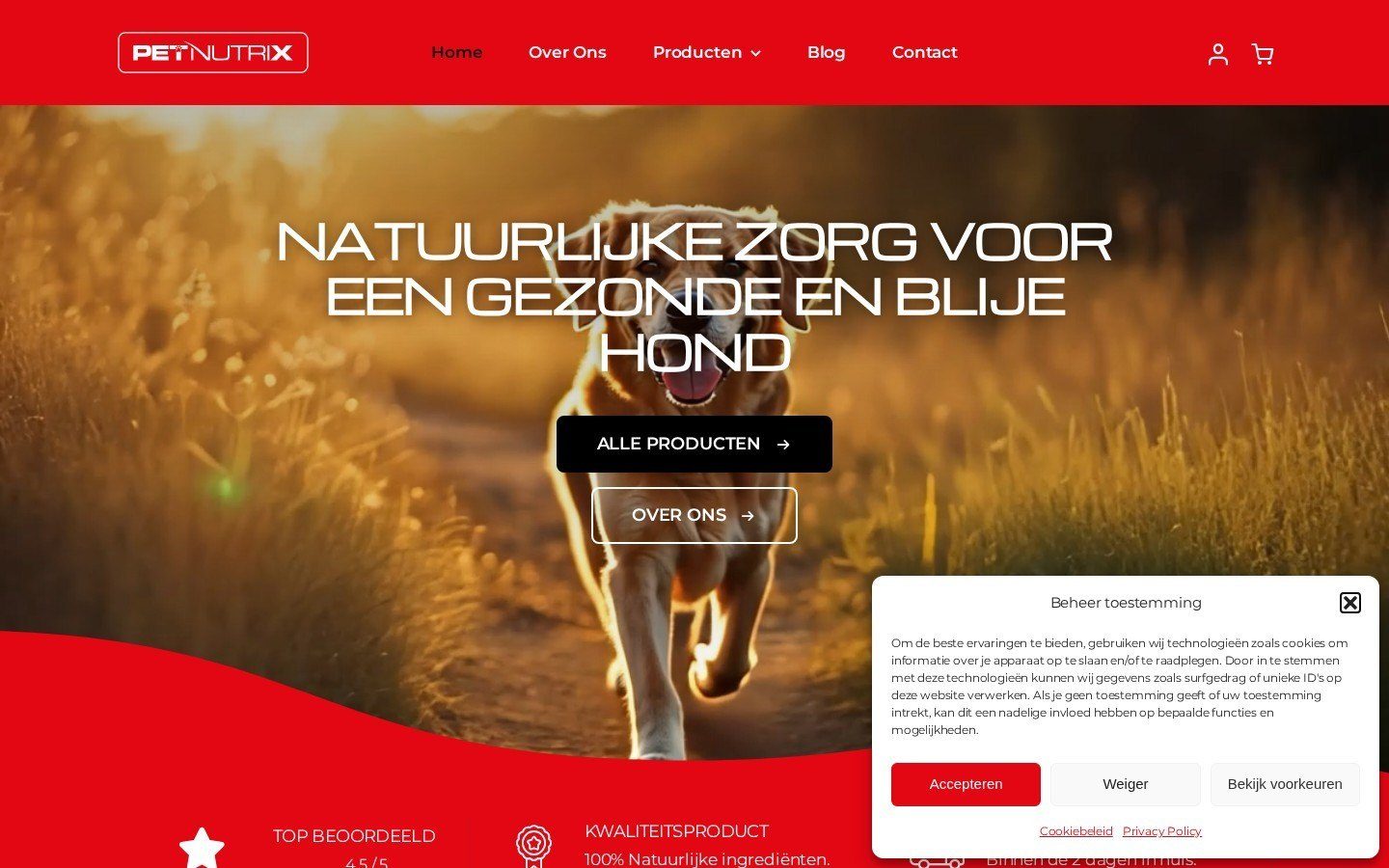 Website van Petnutrix