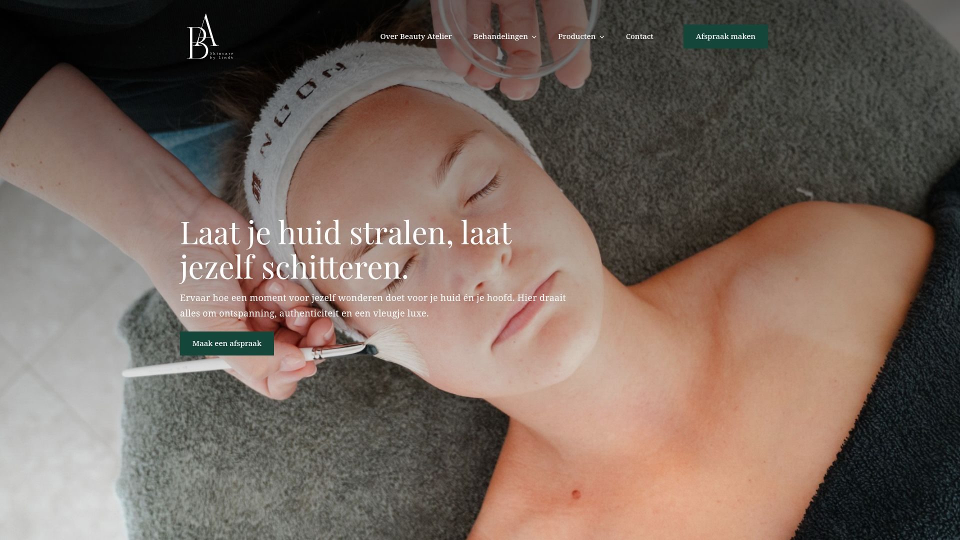 Website van Beauty Atelier