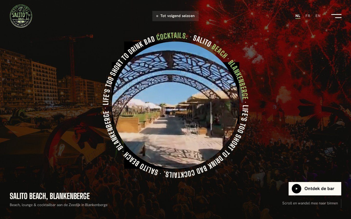Website van Salito Beach