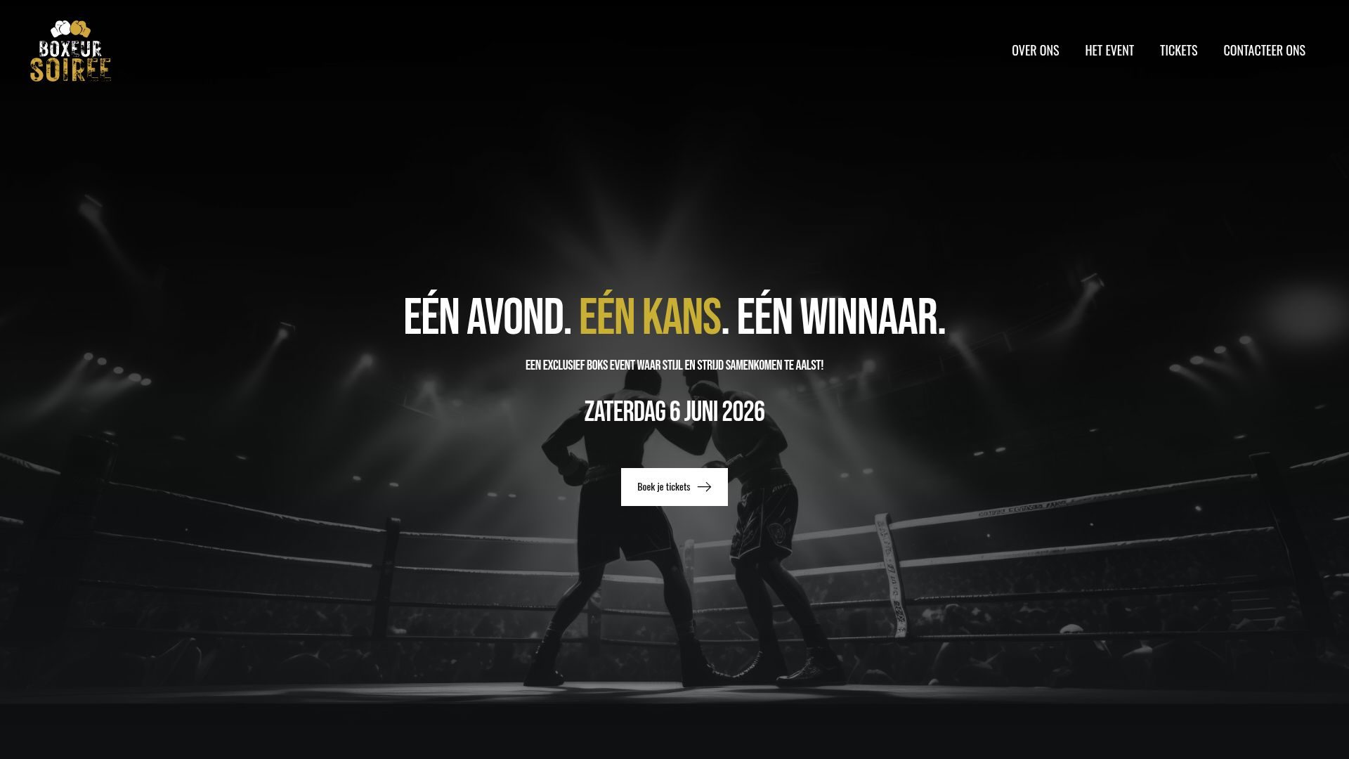 Website van Boxeur Soiree