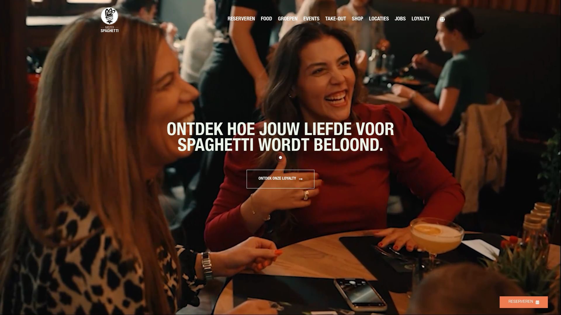 Website van Mister Spaghetti