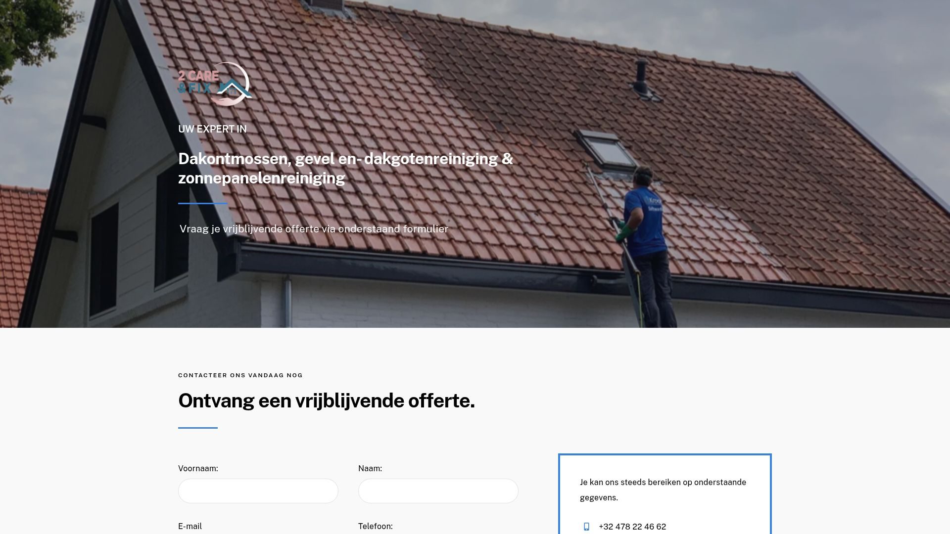 Website van 2 Care and fix